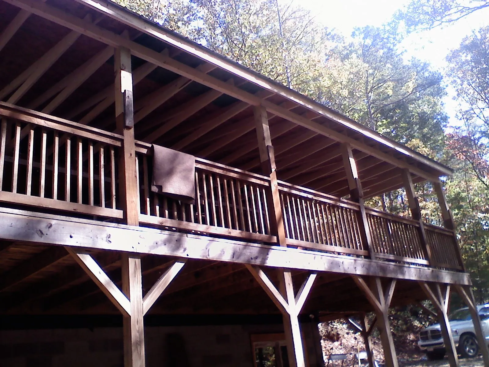 Timber framing under a new elevated porch and deck — Roof Leak Repair in Rosalia by Roofing Brothers